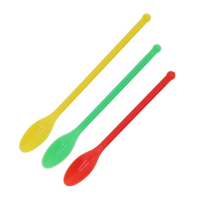 Lot De 18 Cuillères En Plastique Rouge - 6 De 21 Cm, 6 De 18 Cm, 6 De 12 Cm - Alimentaire, Lavables Au Lave-Vaisselle - Pour Pique-nique, Camping, Fête
