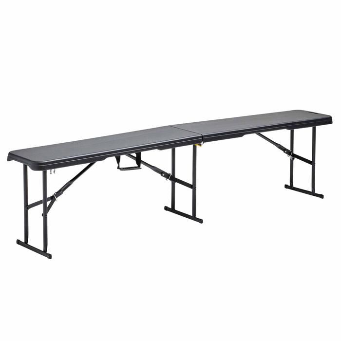 Mange-Debout Pliant REKKEM Noir 110x80 Cm - Table Haute Professionnelle Avec Tabouret