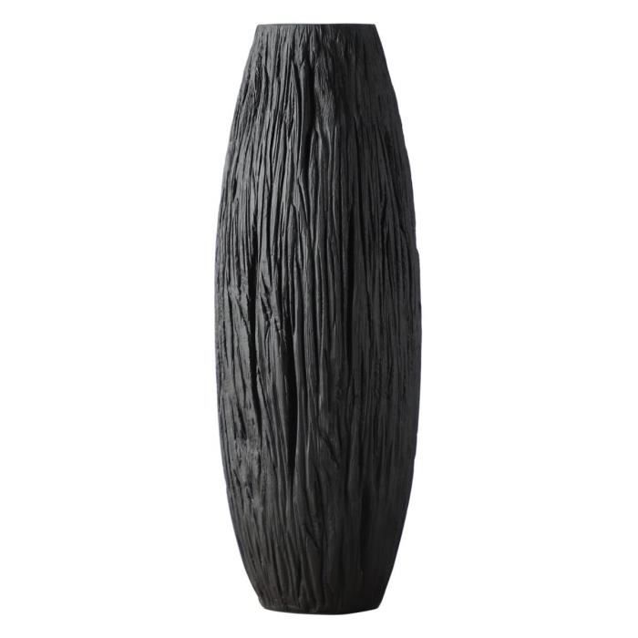 Vase XXL en polyrésine noir et marron H74 cm NEVEN main image 1
