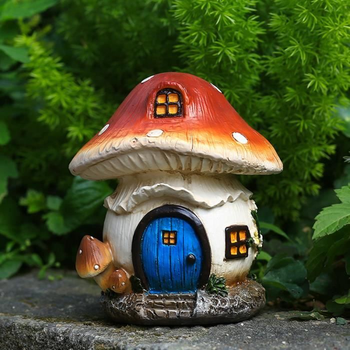 Sculpture de Simulation de champignon, décoration de jardin