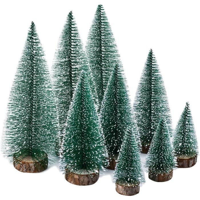 RUMOCOVO® 9 Pièces Sapin de Noël Miniature, Mini Arbre de Noël