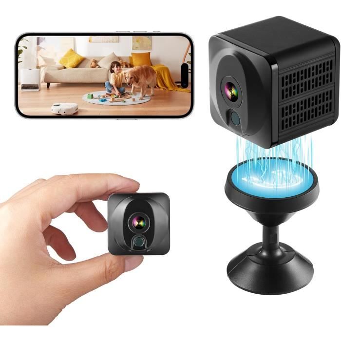 Sprfuk Mini Caméra Espion 4K/1080P HD Sans Fil - Caméra Cachée DIY Détection Mouvement - Surveillance Intérieur Extérieur