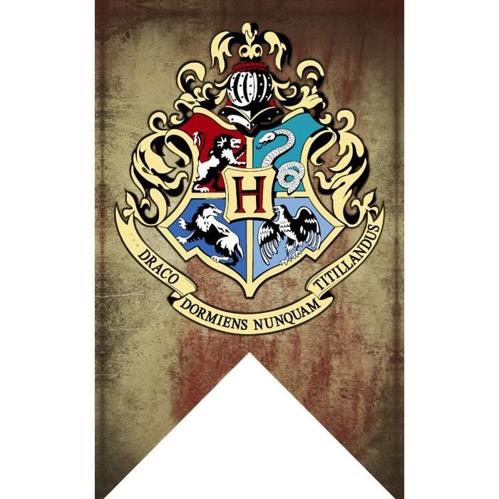 Harry Potter Ensemble de Bannière Drapeau décoratif – Gryffondor Serpentard  Couleurs Serdaigle House drapeaux Collection Hogwarts - Cdiscount Maison