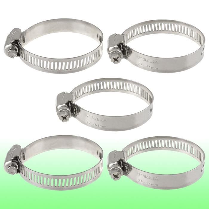 Amico 27 51mm Hoop Tuyau En Acier Inoxydable Bague De Serrage 5