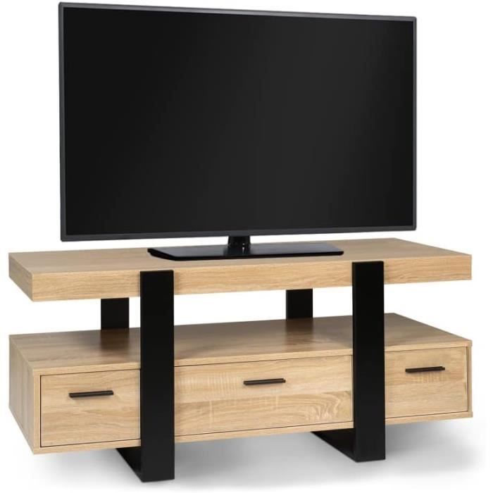 IDMarket TV-Eckbank 100 Cm - Weiß Mit Buche-Optik Für Kleine Wohnräume