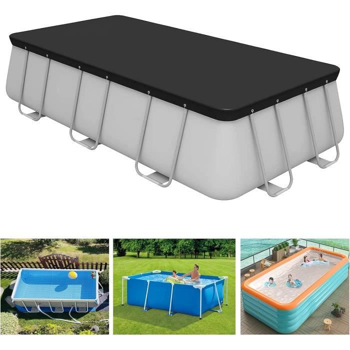 Bâche Hivernage Piscine 10,5×5,5 M 140 G/m² – Protection Rectangulaire 10×5 M + Filet Écoulement