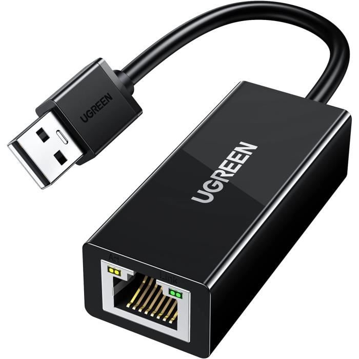 Adaptateur de Connexion LAN Filaire USB 2.0 pour Nintendo Switch-Wii-Wii U  100 Mbps Noir - Cdiscount Informatique