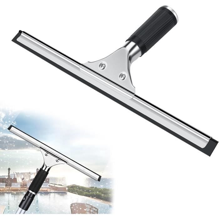 Raclette Vitre Professionnelle 25cm - Acier Inoxydable - Pour Carrelage, Miros, Douche - Nettoyage Sans Traces