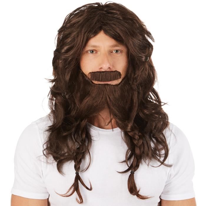 TECTAKE Perruque pour homme viking, brun - Cdiscount Jeux - Jouets