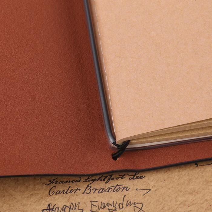 Carnet Rechargeable Carnet Cuir BESTOO A5 Rechargeable - Agenda Filofax | 200 Pages 100gsm | Cadeau Homme/Femme Cadeau Carnet élégant
