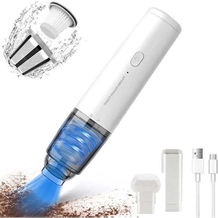 Aspirateur à Main Sans Fil 8000Pa – 2 En 1 Humide/Sec – Mini Aspirateur Portable Pour Voiture, Canapé, Clavier