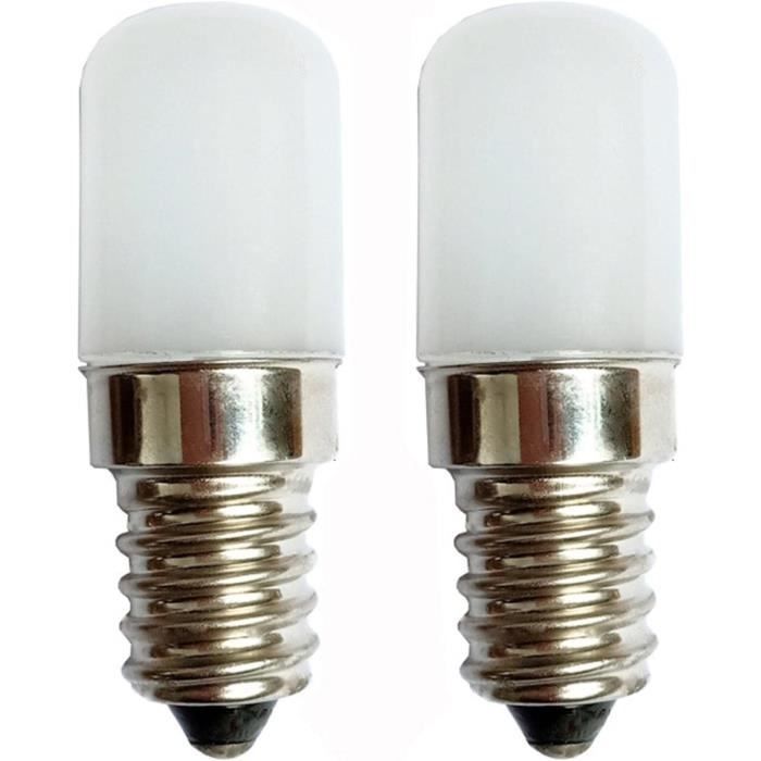 Lot De 2 Ampoules LED E14 7W - Pour Hotte Aspirante, Frigo, Cheminée - Lumière Chaude Ou Froide - 30.000h
