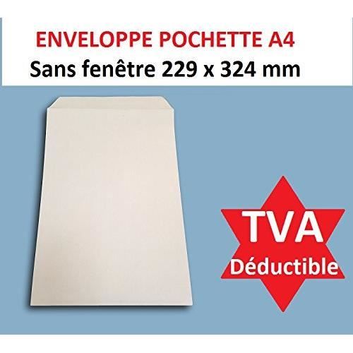 Enveloppe Papier A4/ C4 Blanc