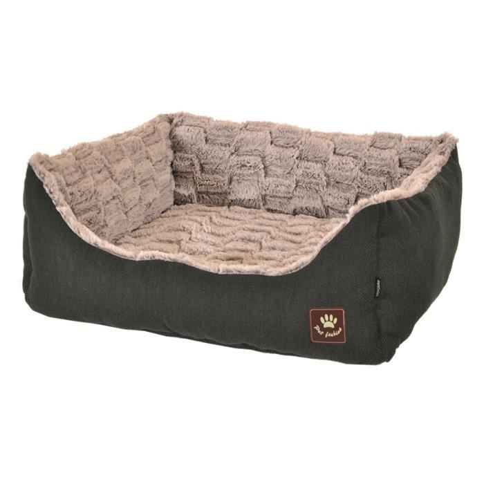 VADIGRAN Panier Asma - 45 x 40 cm - Anthracite et gris - Pour chiens