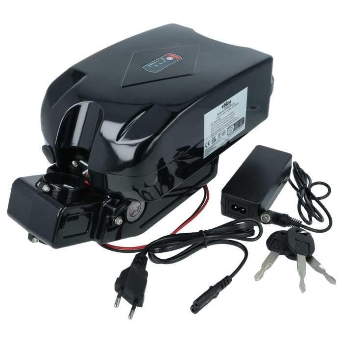 vhbw Batterie design grenouille + support + chargeur remplacement pour batterie 24 V design frog pour E-Bikes (13,2Ah, 24V, Li-ion)