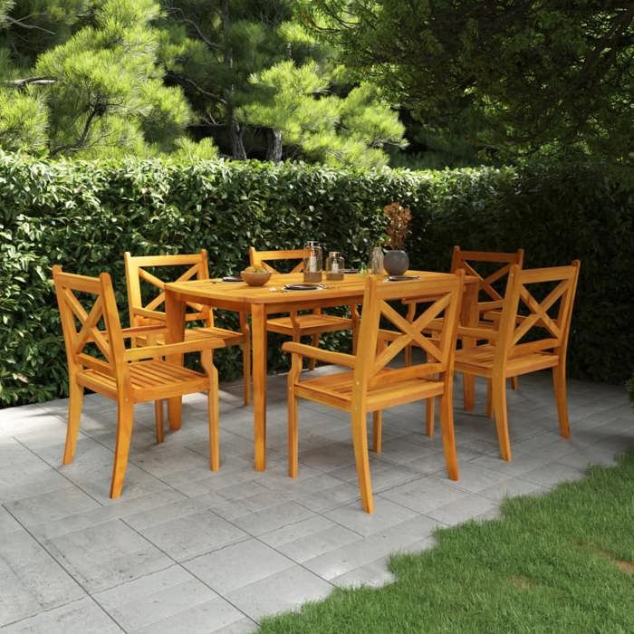 vidaXL Table de jardin 160x90x75 cm - vue 2