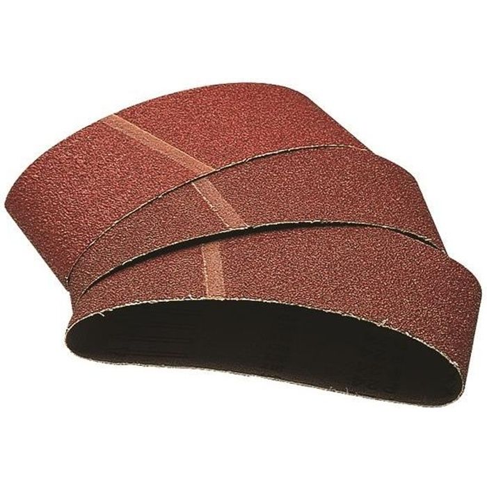 Lot De 9 Bandes Abrasives Wolfcraft 65x410 Mm – Grain 40/80/120 – Pour Ponceuse à Bande Bois & Métal