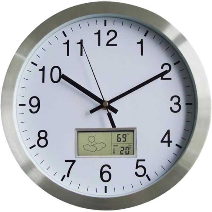 Horloge Murale radiopilotée Changement Heure Automatique, Pendule