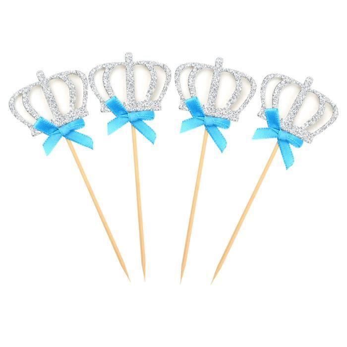 Décoration pour gâteau château de princesse : couronne, papillons, décoration d'anniversaire personnalisée - France