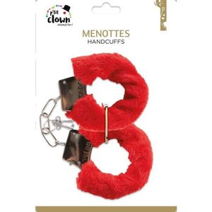 Menottes En Métal Avec Fourrure Blanche - Accessoire Déguisement Ou Plaisanterie