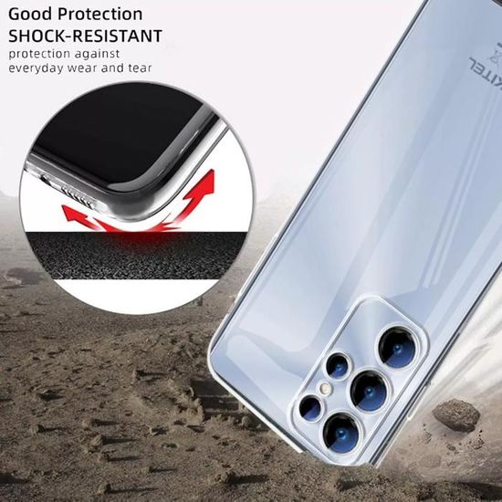 Coque + Verre Trempé Oukitel C61 / C61 Pro – Transparent TPU Souple Anti-Choc, Protection Écran 9H