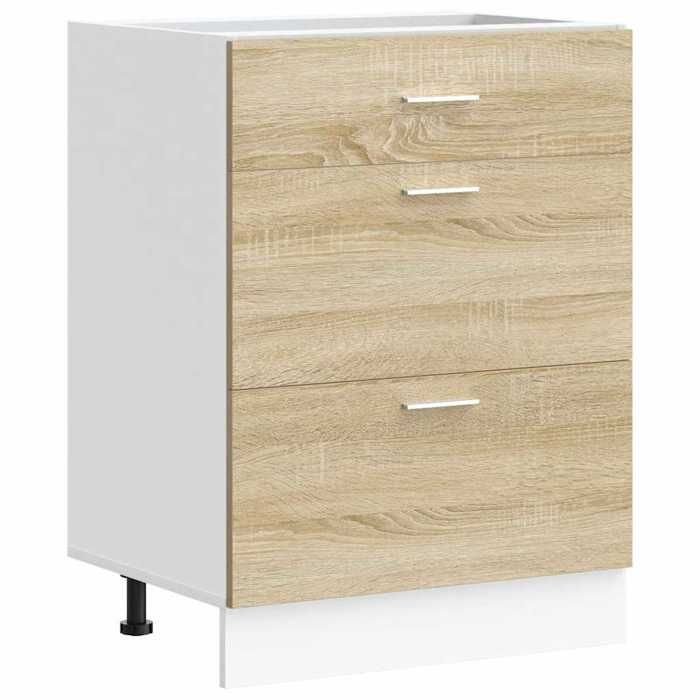 Meuble bas de cuisine - vidaXL - Chêne Sonoma - Bois d'ingénierie ...