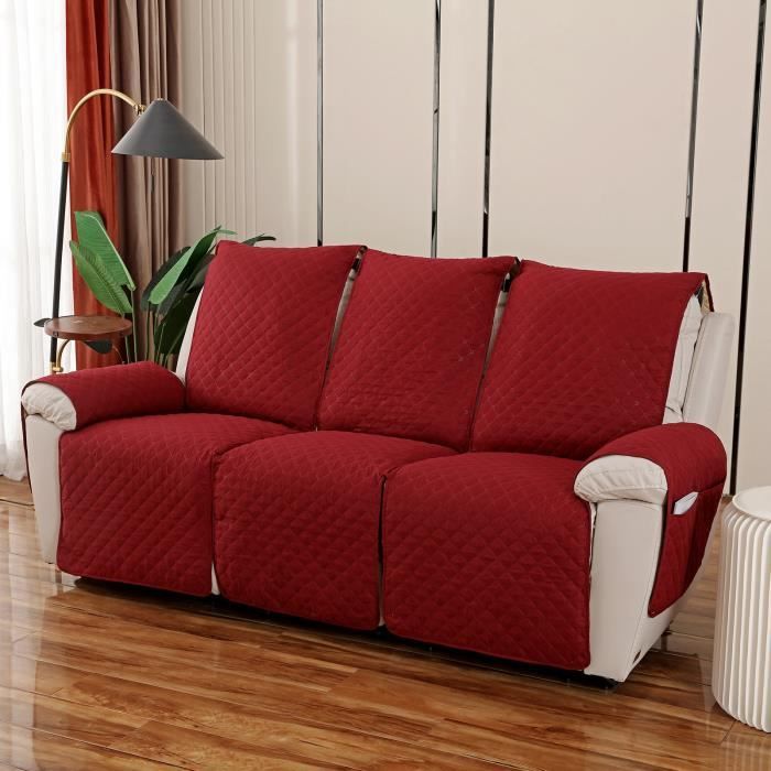 TOPCHANCES Housse De Canapé En Velours Sans Accoudoirs, Housse De Canapé Convertible En