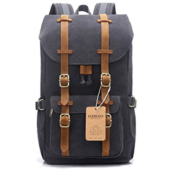 Sac a Dos en Toile EVERVANZ 35L Gris Cdiscount Bagagerie Maroquinerie