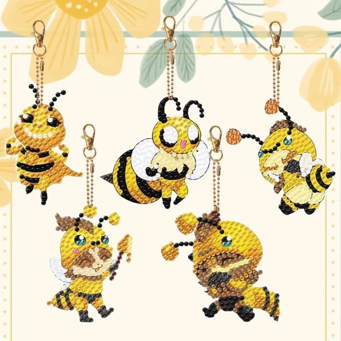 Xyuayamz Diamond Painting Stitch – 15 Porte-clés Animaux à Broder En Diamants, DIY Créatif