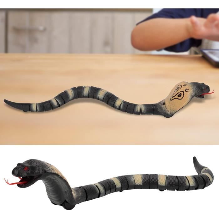 Serpent Télécommandé Réaliste – Cobra RC Avec Langue Rétractable, Queue Pivotante, Effet S, Noir, Pour Farces Et Enfants