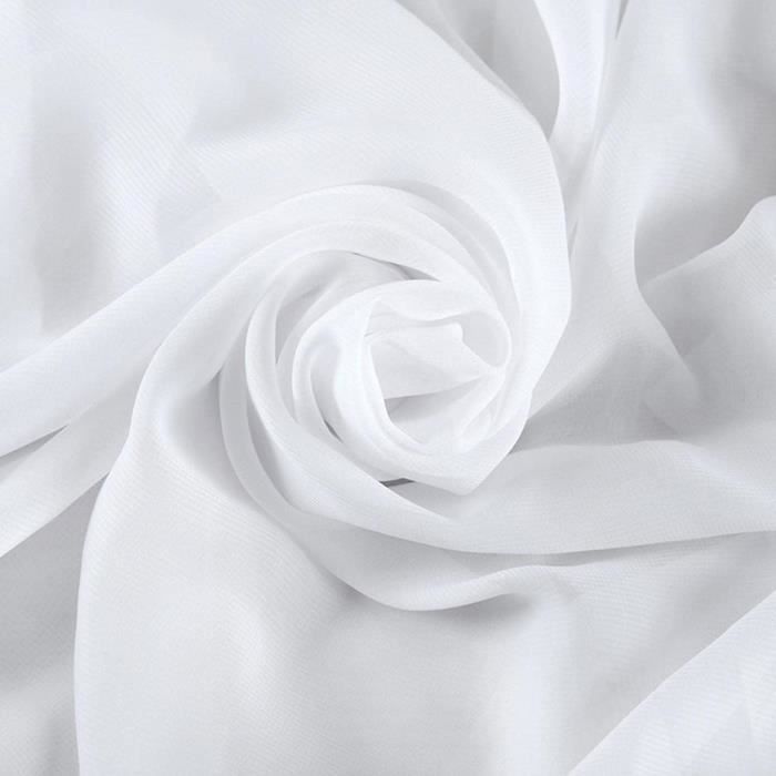 Rouleau De Tissu Organza Blanc Pour Mariage - 48 Cm X 10 M - Décoration Voile, Arche, Chaises, Tables