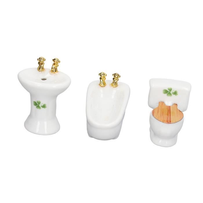 Lot 12 Accessoires Miniatures Salle De Bain - Maison De Poupée 1/12 - Coiffure Sèche-Cheveux, Peigne, Miroir - Cadeau Créatif