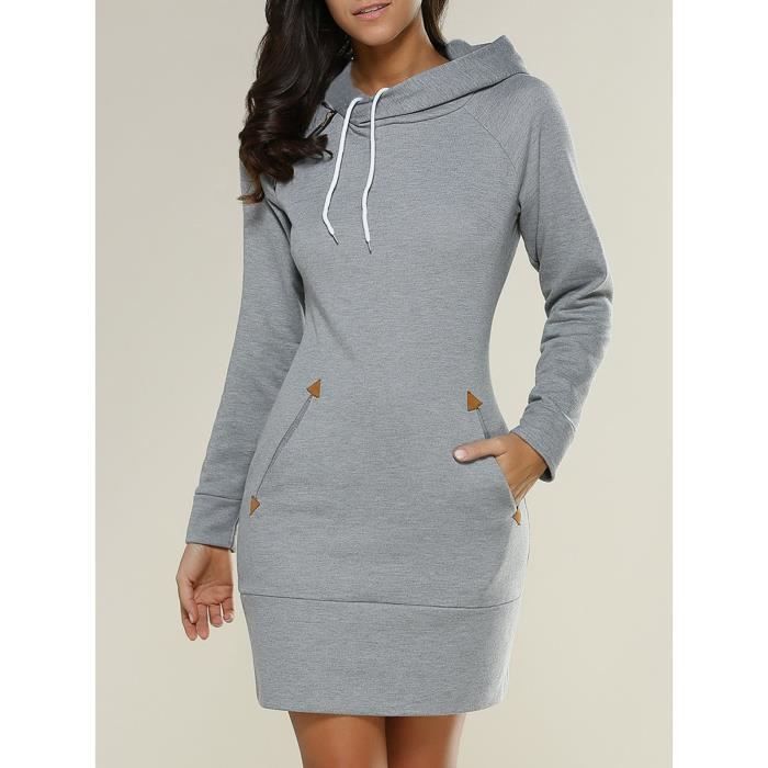 Robe pull avec capuche sales
