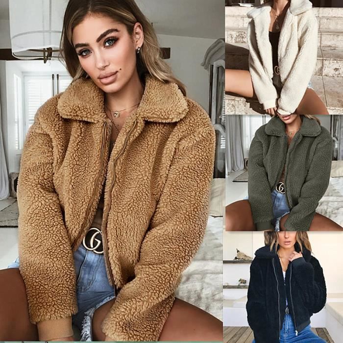 Manteau V tement En Molleton Pour Femme Veste En Peluche pais