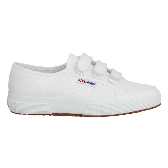 Baskets SUPERGA 2750 Straps Iridescent Femme Blanc Scratch