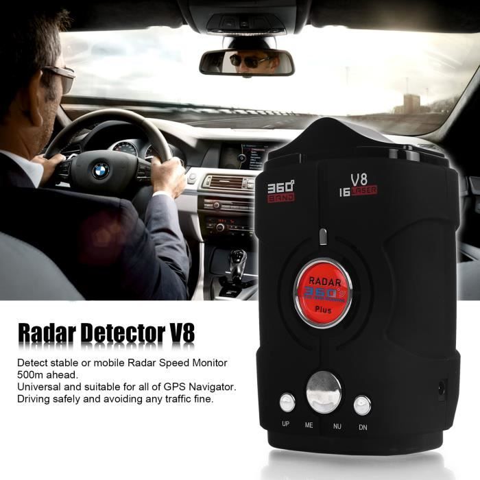 Détecteur de Radar de voiture à LED V9-V8, électronique pour chien, 16  bandes, alerte vocale, vitesse Mobile, [B6FAD60] - Cdiscount Auto