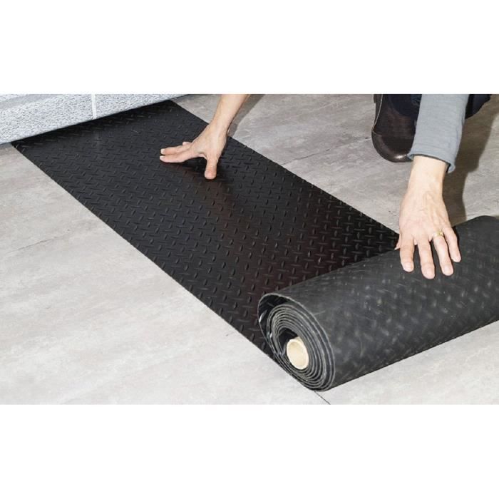 Tapis de sol de garage en caoutchouc antidérapant robuste avec poignée en  caoutchouc – Rouleaux de tapis de stationnement pour industrie, garage