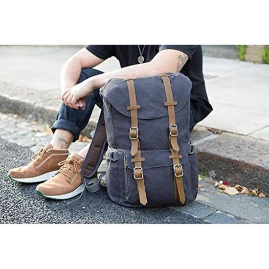 EVERVANZ Sac Dos en Toile 35L Gris Cdiscount Bagagerie
