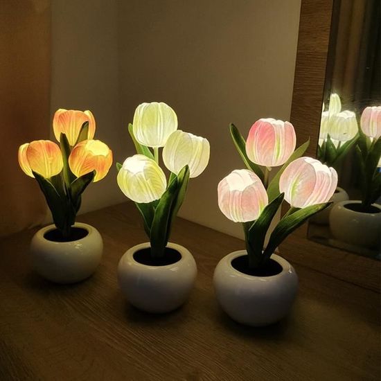 Acheter Lampe tulipe, lampe de Table décorative d'intérieur, Pot