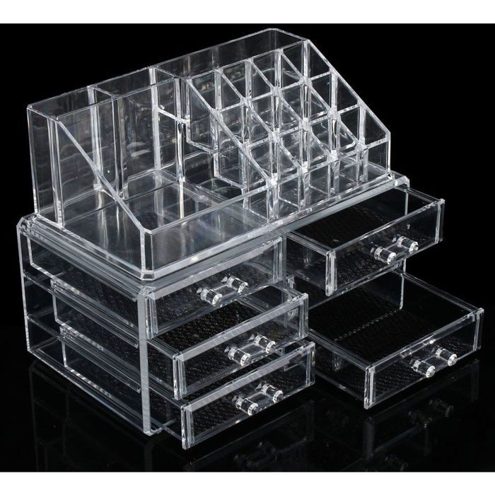 Relaxdays Organisateur Cosétique Acrylique Rangeent ake-Up 16 Casier