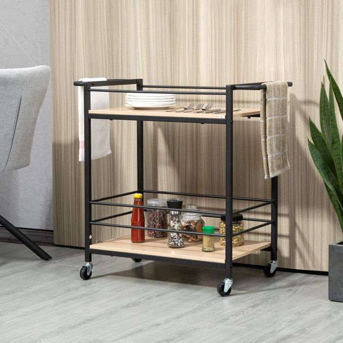 HOMCOM Magnetronwagen met 2 deuren - afmetingen