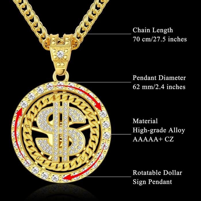 Fake gold chain dollar sign hotsell
