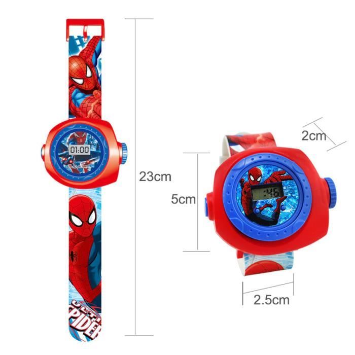 Montre Spiderman projecteur de 24 Figurines Super héros, Spider-Man Montre  electronique Enfant garçon, Projection Spiderman Joue Bleu, rouge, -  Achat/vente montre Garçon Enfant Rouge Résine - Cdiscount