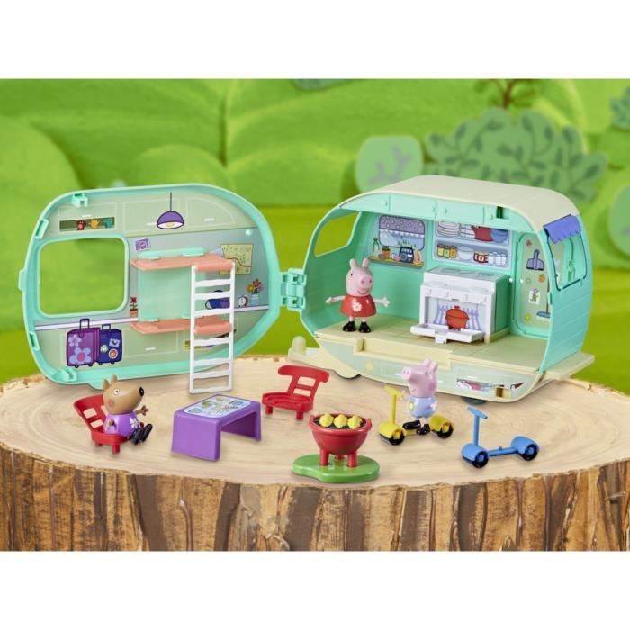 Peppa Pig – Coffret Maison Avec Voiture, Sons, 4 Figurines Et 6 Accessoires – Dès 3 Ans – Exclusivité Amazon