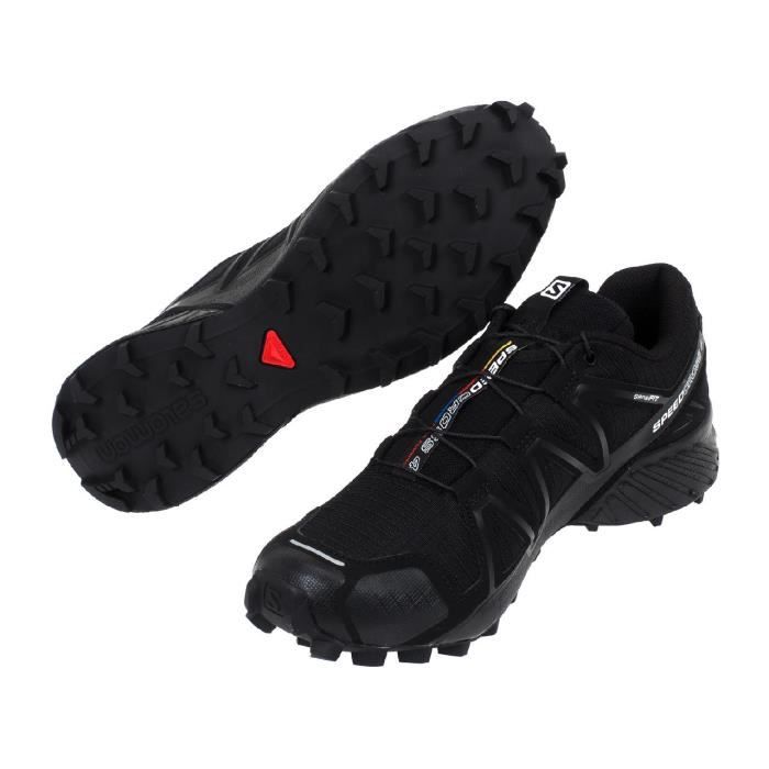 Chaussures running trail SALOMON Speedcross 4 noir Ortholite Quicklace Contagrip Cdiscount Sport