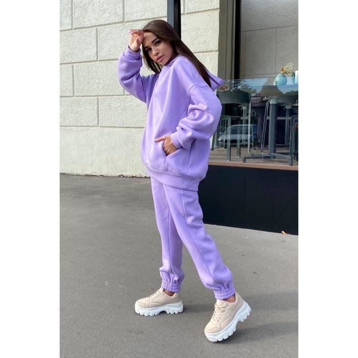 ENSEMBLE DE VETEMENTS DE SPORT Femme - Combinaison de fitness pour sports  de yoga tricotée à manches longues - Violet NS™ Violet - Cdiscount Sport