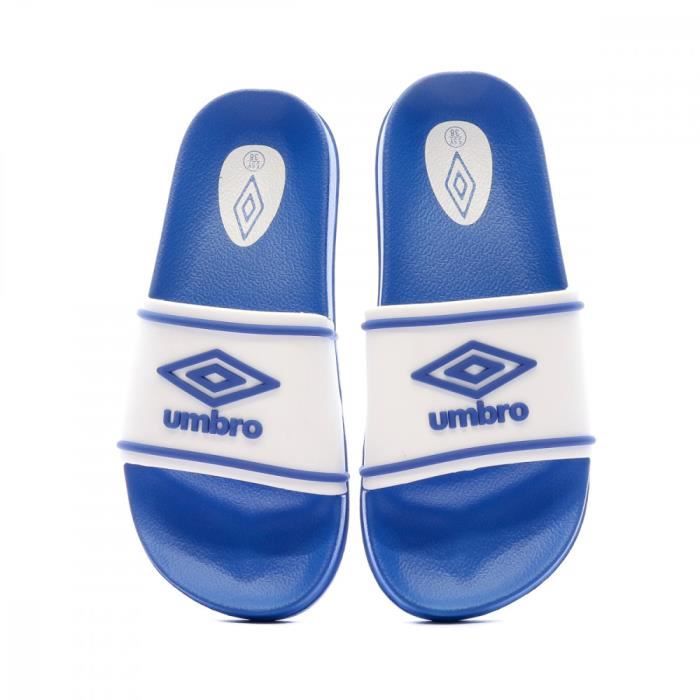 Claquettes Bleu Blanc Gar on Umbro Kocak Net Bleu Cdiscount