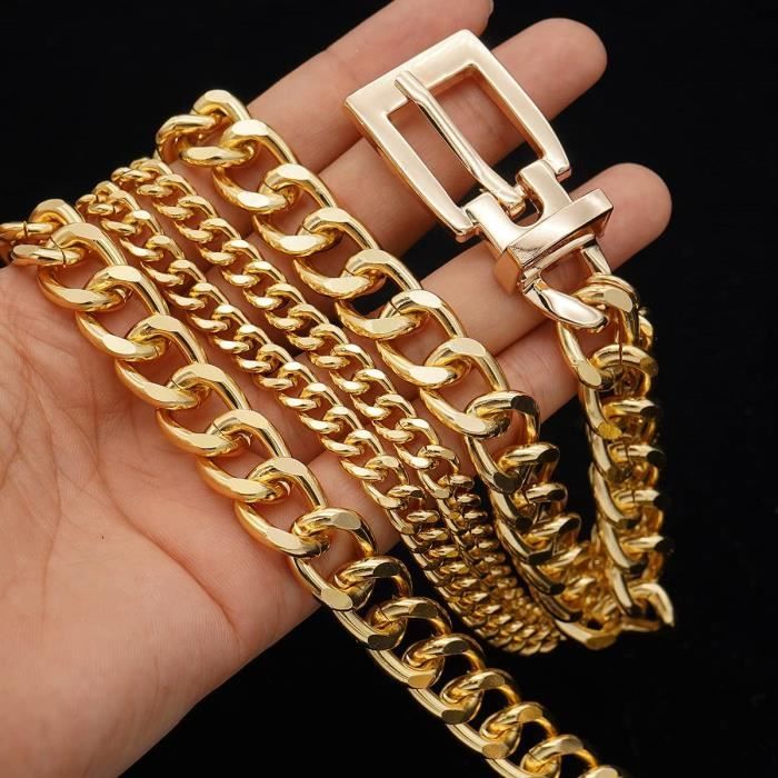 Ceinture Femme Chaine Or Metal 110 cm Style Chic Accessoire Elegant or Cdiscount Pret a Porter
