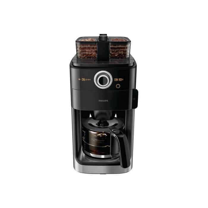 Philips cafetière filtre avec broyeur intégré grind & brew hd7769/00 -  Conforama