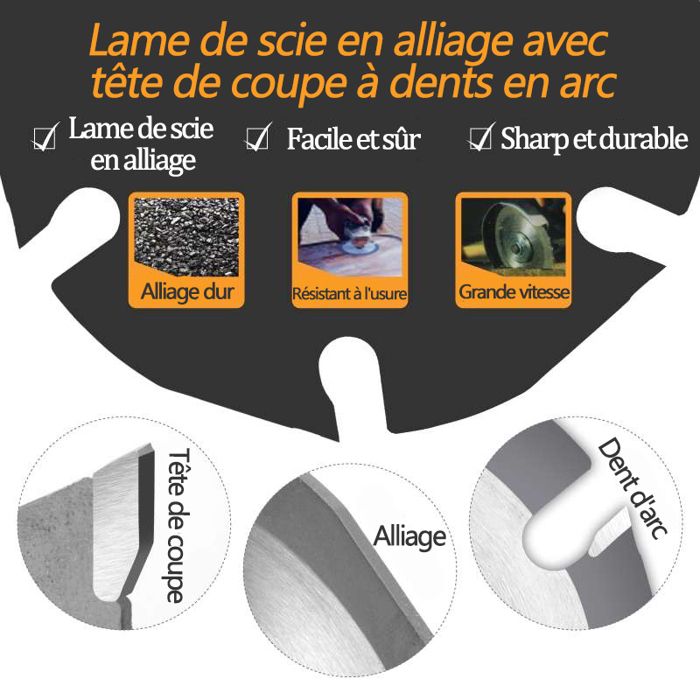 Disque Tronçonner Bois 125mm Echo Corner - 40 Dents Carbure Pour Meuleuse D'angle